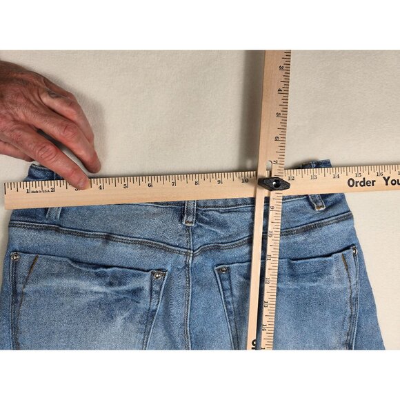 A Loves A Womens Wide-Leg High-Rise Frayed Hem Denim Jeans Size 29 - Picture 5 of 6